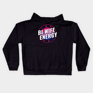 Bisexual Funny Bi Wife Energy LGBT Kids Hoodie